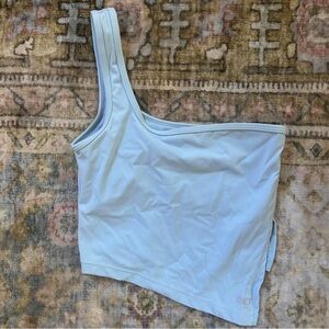 SET Active Women's Sky Blue One-Shoulder Tank Top
